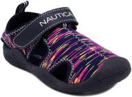 👟 nautica protective closed toe sandals - solid black 11 boys' shoes: durable and sturdy option for active kids logo