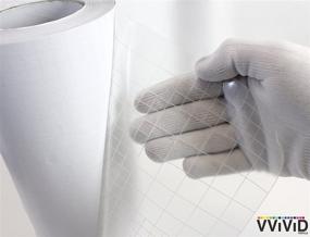 img 1 attached to 🔍 VViViD High Gloss Clear Vinyl Transfer Paper: 12 Inches x 25 Feet Roll with Grid Backing (3Mil) – Self-Adhesive & Easy Application