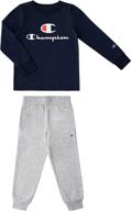 champion sleeve sweatpant clothes heather boys' clothing ~ clothing sets logo