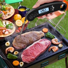 img 2 attached to SKERYBD Instant Read Meat Thermometer for Cooking, Digital Food Thermometers for Kitchen Grilling with Probe, IP67 Waterproof(Black)