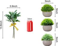 lavora zone mini artificial plants: a 3+1 piece set of small fake plants for stunning bathroom and home decor logo