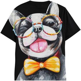 img 3 attached to EOWJEED Girls 3D Realistic Graphic Printed Shirts - Crewneck Tops for 8-10 Years Girls, Clothing and Tops, Tees & Blouses