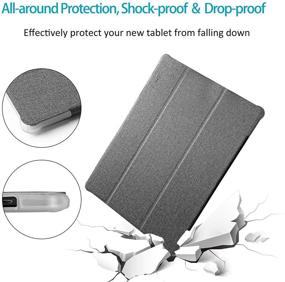 img 1 attached to 📱 Pritom Tronpad Tablet Cover Case - 10 inch, M10 and 3G M10 Compatible - Fixed Viewing Angle, Stand Folio Design, All-Round Protection