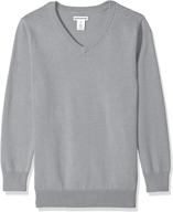 👕 boys' clothing - amazon essentials v neck uniform sweater logo