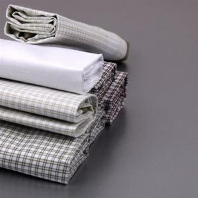 img 1 attached to YEC0206 White Soild Cotton Handkerchiefs Men's Accessories