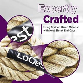 img 2 attached to 🧗 LoGest Climbing Rope - Versatile 1.5" Indoor and Outdoor Workout Rope with Multiple Lengths - Ideal for Home Gyms, Crossfit, and Obstacle Courses