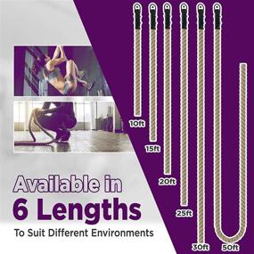 img 3 attached to 🧗 LoGest Climbing Rope - Versatile 1.5" Indoor and Outdoor Workout Rope with Multiple Lengths - Ideal for Home Gyms, Crossfit, and Obstacle Courses