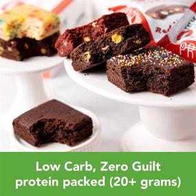 img 1 attached to 🍪 Delicious Low Carb Snack Box: Feast on Eat Me Guilt Free Brownies - Protein-packed & Keto Friendly Treats - Perfect Gift Box (12 Varieties)