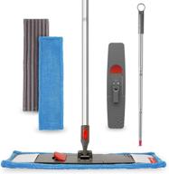 fayina floor mop microfiber cleaning system for hardwood, laminate, and tile - scrubbing and reusable microfiber, washable dust mop with soft refills - ideal for wood, walls, vinyl, kitchen logo