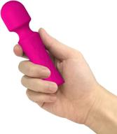 powerful mini wand massager: cordless, waterproof, usb rechargeable with 10 vibration modes for women - perfect for sports recovery, muscle aches, neck, shoulder, back and full body massage logo