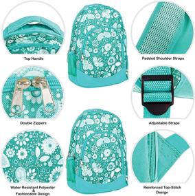 img 1 attached to 🎒 Resistant Padded Backpack with Enhanced Floral Reinforcement