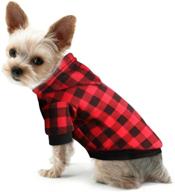 🐾 stylish & cozy: blaoicni plaid dog hoodie sweatshirt for medium dogs cat puppy clothes coat - warm & soft логотип