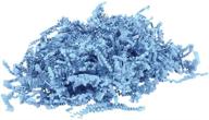crinkle cut shred tissue paper - baby blue - 20 lb/box by jam paper logo