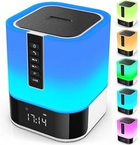 img 4 attached to 🎁 5-in-1 Touch Control Bedside Lamp: Night Light Bluetooth Speaker for Teenagers - Dimmable, Multi-Color Changing, Alarm Clock - Perfect Birthday Gift Ideas for 10-14 Year Old Boys and Girls