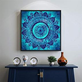 img 2 attached to 🖌️ HaiMay 6 Pack DIY 5D Diamond Painting Kits Full Drill Rhinestone Painting - Mandala Diamond Pictures for Wall Decoration, Mandala Diamond Paintings Style (10×10 Inch Canvas)