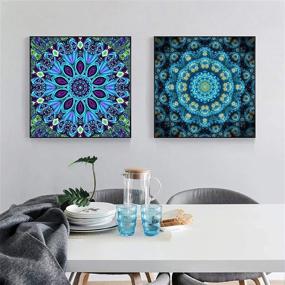 img 1 attached to 🖌️ HaiMay 6 Pack DIY 5D Diamond Painting Kits Full Drill Rhinestone Painting - Mandala Diamond Pictures for Wall Decoration, Mandala Diamond Paintings Style (10×10 Inch Canvas)