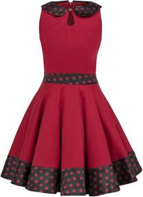 img 4 attached to BlackButterfly Vintage Polka Girls Dress