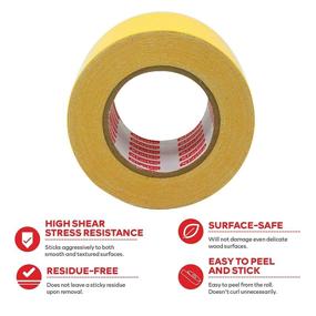 img 2 attached to 🪚 XFasten Double Sided Woodworking Tape: 3-Inch by 30 Yards, Industrial Strength Yellow CNC Machine Tape for Woodworking Projects