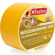 🪚 xfasten double sided woodworking tape: 3-inch by 30 yards, industrial strength yellow cnc machine tape for woodworking projects logo