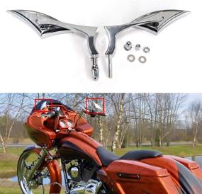 img 4 attached to 🔍 Оптимизированный поиск: Зеркала для мотоциклов Chrome Cruiser Blade для Harley Davidson Street Glide FLHX