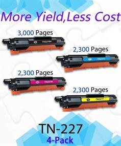 img 3 attached to 🖨️ EasyPrint 4-Pack Compatible (BK+C+M+Y) TN-227 TN227 Toner Cartridge TN-227BK TN-227C TN-227M TN-227Y designed for Brother HL-L3230CDW L3210CW L3270CDW L3290CDW MFC-L3710CW L3750CDW L3770CDW Printer