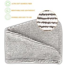 img 3 attached to 💆 UQXY Microfiber Hair Towel Wrap Turban: Super Absorbent Anti-Frizz Drying Cap for Curly, Long and Thick Hair (Grey & White)