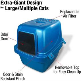 img 1 attached to 🐾 Van Ness CP77 Extra Large White Enclosed Sifting Cat Pan/Litter Box (225026): A Convenient Solution for Your Feline's Needs