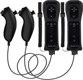img 4 attached to 🎮 Enhanced Gaming Experience: ECRAB Wii Remote Controller with Motion Plus, Silicone Cover, Wrist Strap, Nunchuck - 2 Sets