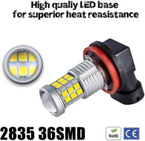 img 3 attached to 🌟 KISLED Ultra Bright 3000lm H8 H11 LED Fog Lights Bulbs DRL featuring High Power 3030 Chips and Projector Lens Replacement, Ideal for Cars Trucks with a Distinct Golden Yellow Hue