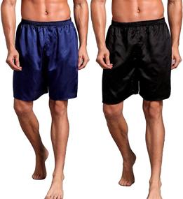 img 4 attached to 🩲 Ultimate Comfort Men's Boxer Shorts for Stylish Lounging and Sleepwear