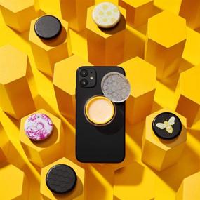 img 1 attached to 💄 PopSockets PopGrip Lips: Swappable Grip and Burts Bees Lip Balm for Phones and Tablets - Pink Peony Marble