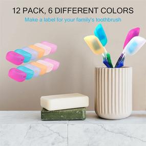 img 3 attached to 🪥 V-TOP Silicone Toothbrush Cover Caps - 12 Pack for Travel, Home, Camping, and School