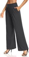 👖 stylish sarin mathews women's yoga sweatpants: loose comfy wide leg, drawstring lounge pajama workout joggers with pockets logo