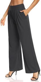 img 4 attached to 👖 Stylish Sarin Mathews Women's Yoga Sweatpants: Loose Comfy Wide Leg, Drawstring Lounge Pajama Workout Joggers with Pockets