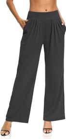 img 3 attached to 👖 Stylish Sarin Mathews Women's Yoga Sweatpants: Loose Comfy Wide Leg, Drawstring Lounge Pajama Workout Joggers with Pockets