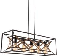 al8061-p5 brown finish 31.5" farmhouse island lighting, 5 light kitchen pendant & dining room chandelier, perfect for pool tables logo