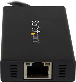 img 2 attached to 🔌 StarTech.com USB 3.0 Hub with Gigabit Ethernet Adapter - 3 Port - Network / LAN Adapter - Windows & Mac Compatible (ST3300GU3B) Black