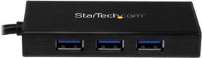 img 3 attached to 🔌 StarTech.com USB 3.0 Hub with Gigabit Ethernet Adapter - 3 Port - Network / LAN Adapter - Windows & Mac Compatible (ST3300GU3B) Black