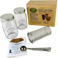 ☕ cafe-quality cold brew at home: one more cup cold brew coffee maker kit, two 32oz mason jar continuous brewing system - shipped from usa logo