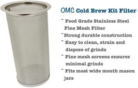 img 1 attached to ☕ Cafe-Quality Cold Brew at Home: One More Cup Cold Brew Coffee Maker Kit, Two 32oz Mason Jar Continuous Brewing System - Shipped from USA