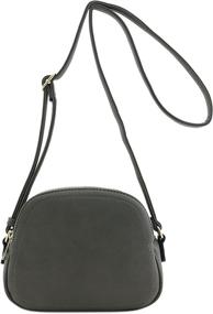 img 3 attached to Double Half Moon Crossbody Dark Women's Handbags & Wallets