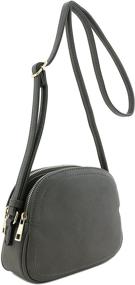 img 4 attached to Double Half Moon Crossbody Dark Women's Handbags & Wallets