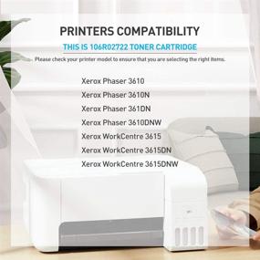 img 3 attached to 🖨️ BAISINE 106R02722 Black Toner Cartridge - Compatible Replacement for Xerox Phaser 3610 WorkCentre 3615 Printer - High Yield 14,100 Pages (Black, 2 Pack)