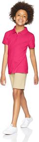 img 3 attached to 👚 Girls' Short Sleeve Uniform Interlock Clothing by Amazon Essentials