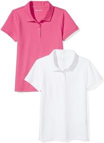 img 4 attached to 👚 Girls' Short Sleeve Uniform Interlock Clothing by Amazon Essentials