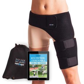 img 4 attached to ZENKEYZ Support Compression Hamstring Sciatica