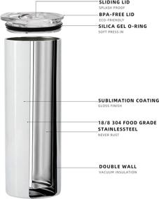 img 3 attached to MURRICON Sublimation Tumblers: Premium Stainless Insulated Drinkware for Sublime Sipping