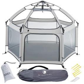 img 4 attached to POP 'N GO Toddler Playpen - Portable Play Yard for Baby and Kids (Cosmic Grey) by California Beach Co