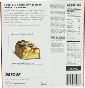 img 2 attached to 🍫 Detour Lower Sugar Whey Protein Bar, Caramel Peanut - 3oz, 12-Pack