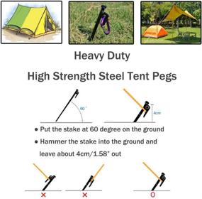 img 1 attached to 🏕️ RIY 12-inch Heavy Duty Steel Tent Stakes: Unbreakable and Inflexible for Camping